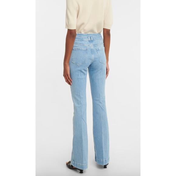 Frame Double Button Flare high-rise jeans in Caye Sz 25 - Picture 4 of 14